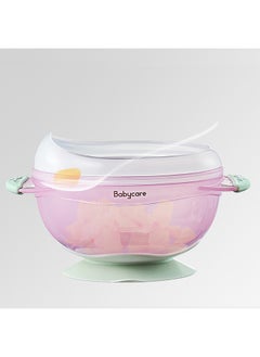 Babycare Babycare - Suction Bowls Set, Powder Pink, BPA-Free, 3-Piece Set, Anti-Spill Bowl, Snack Bowl, Sealed Bowl, Non-Toxic, Safe for Babies, Microwave Safe, Easy to Clean, Ideal for Toddlers  - Image 2
