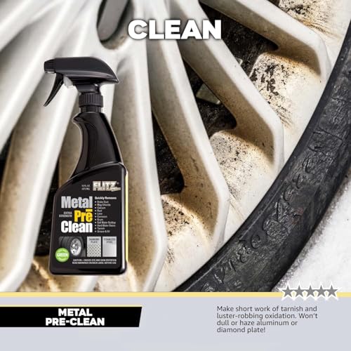 Flitz Metal Pre-Clean - 16oz of USA-Made Stainless Steel Cleaner Spray - Works on Aluminum, Brass, Copper, & More - Tarnish, Rust Remover for Metals - Non-Abrasive Aluminum Deoxidizer (3 Pack) - Image 4