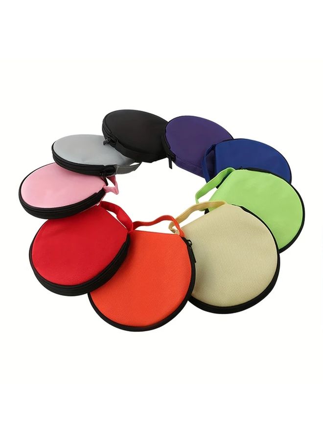 Orange Round CD Storage Bag Large Capacity Holds 20 CDs For Home And Car Use - Image 1