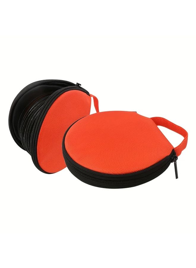 Orange Round CD Storage Bag Large Capacity Holds 20 CDs For Home And Car Use - Image 5