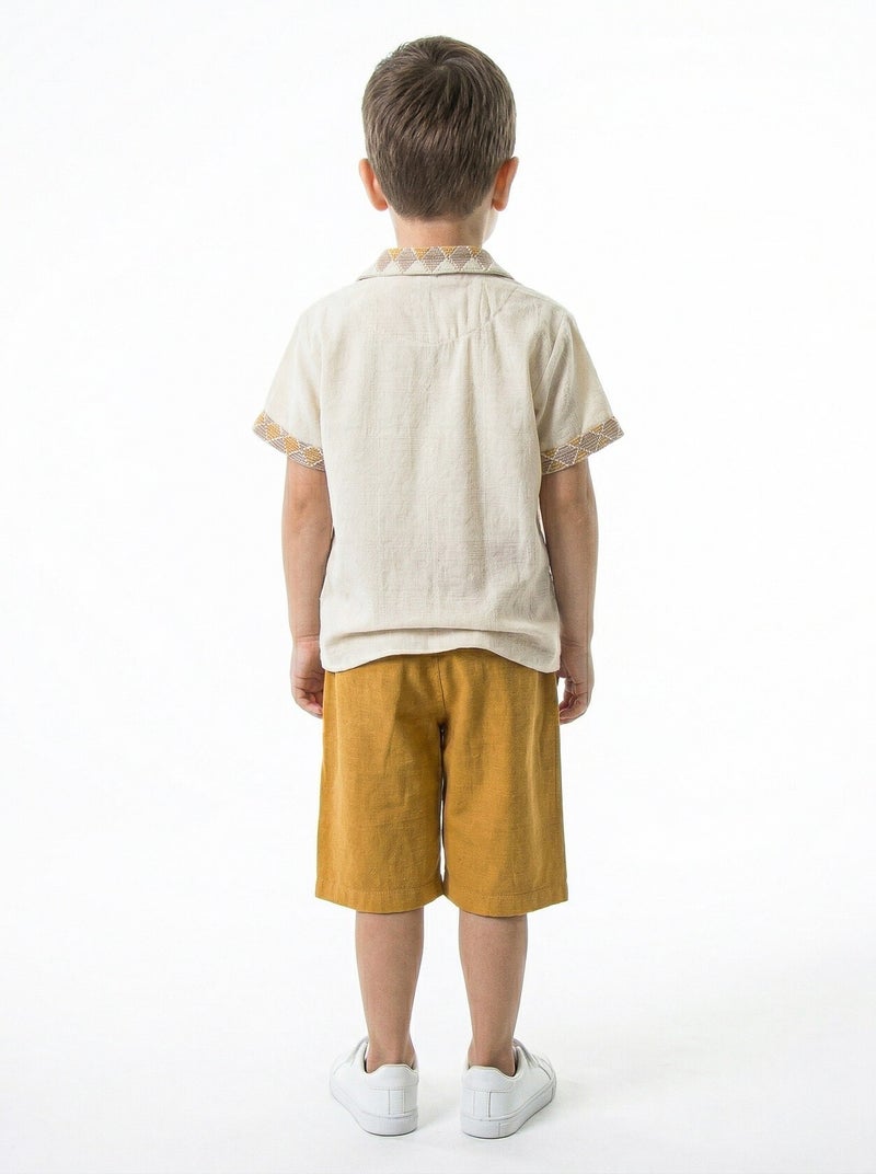 Hype Boys' two-piece summer set (shirt + shorts) for ages 4 to 8 years 6620 - Image 3