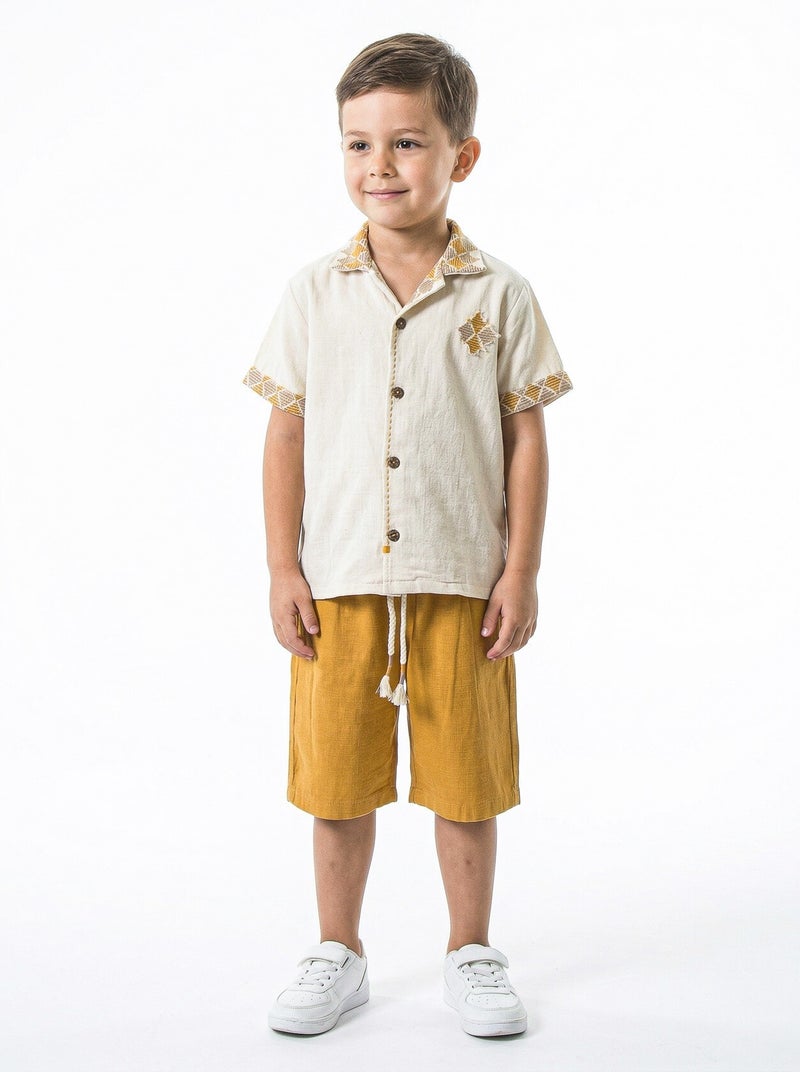 Hype Boys' two-piece summer set (shirt + shorts) for ages 4 to 8 years 6620 - Image 2