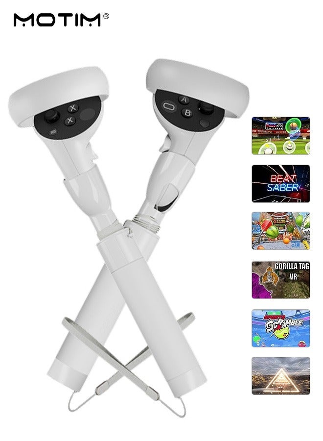 Motim VR Game Handle Accessories for Oculus Quest 2 Controllers Handles Extension Grips for Playing Beat Saber VR Golf Club Attachment Compatible with Playing Golf or First Person Tennis  - Image 1