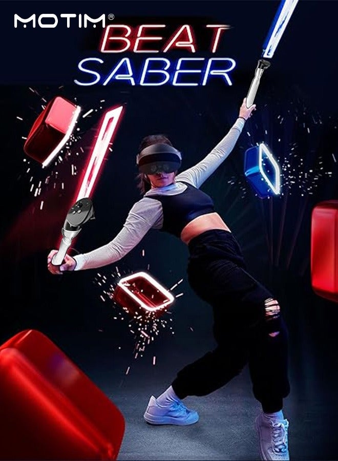 Motim VR Game Handle Accessories for Oculus Quest 2 Controllers Handles Extension Grips for Playing Beat Saber VR Golf Club Attachment Compatible with Playing Golf or First Person Tennis  - Image 5