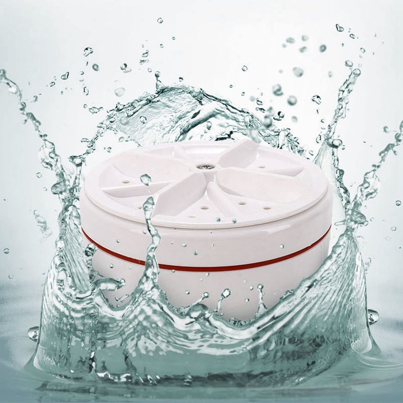 Jonlaki Mini Foldable Washing Machine... Portable Washing Machine Turbine Ultrasonic Mini Turbo Washing Machine Cleaning for Underwear Towels Socks Small Clothes and Items - Image 5