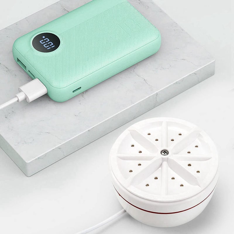 Jonlaki Mini Foldable Washing Machine... Portable Washing Machine Turbine Ultrasonic Mini Turbo Washing Machine Cleaning for Underwear Towels Socks Small Clothes and Items - Image 2