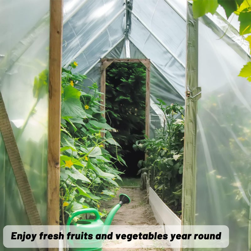 warmfarm 6 Mil Clear Greenhouse Plastic Sheeting,Transparent Plastic Film for Greenhouse, Resistant Polyethylene Film for Farm,Garden (6.5ftx9.8ft) - Image 5