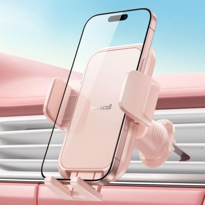 Lamicall 2026 Wider Clamp & Metal Hook Car Phone Holder Vent [Thick Cases Friendly] Phone Holders for Your Car Mount Gfts Automobile Hands Free Accessories for Women Men for iPhone 16 15 14 13 Pro Max - Image 1