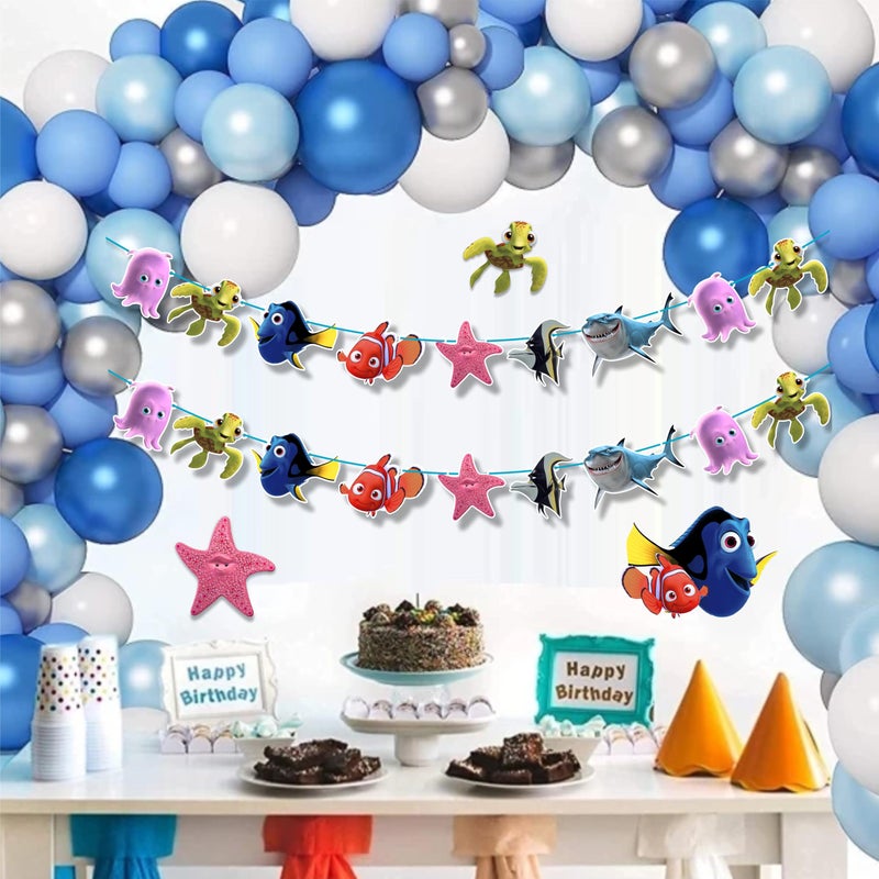 Seyal Findng Nmo Garland Decoration - Ocean Theme Party Decor | Underwater Celebration Garland | Fun Clownfish Hanging Decoration for Birthday Events - Image 4
