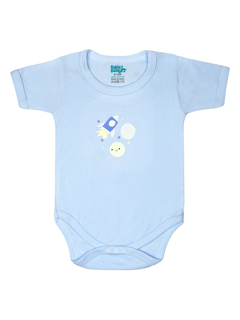 Babies Basic 5 piece Unisex 100% Cotton Sets include Bib, Romper, Mittens, Cap and Sleepsuit/Jumpsuit - Image 3