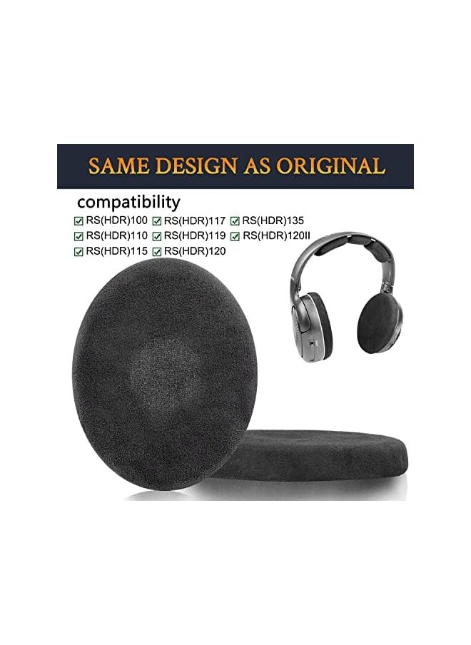 erorex Velour Earpads Replacement For Rs120 Hdr120 Rs100 Rs110 Rs115 Rs117 Rs119 Rs135 Headphones Ear Pads Cushions For Hdr 120 Rs 120 Rs 120Ii Rs 110 Rs 135 Headset.  - Image 2