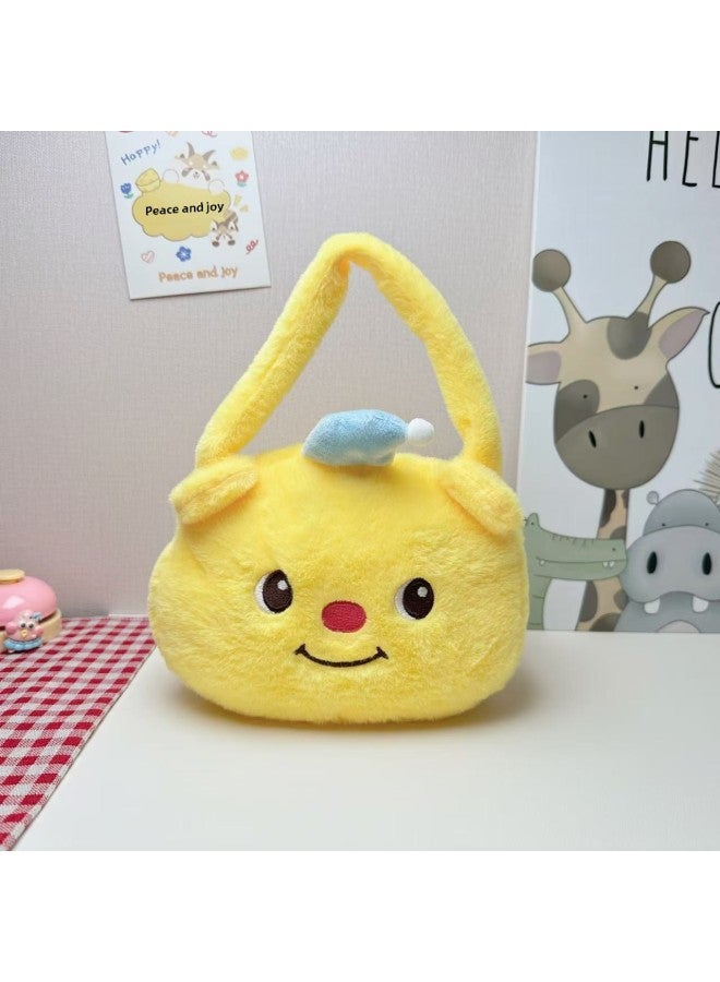 Sanrio Plush Bag Toy Doll Bag Cartoon Ins Style Coin Purse Grab Doll Crossbody Bag-Specifications:Cream Bear Bag 1 (121*16cm)  - Image 1