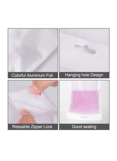 Excefore 100 Pieces Of Food Storage Bag, Resealable Polyester Film Bag, Odor Protection Bag With Zipper And Transparent Window Packaging For Sealing Storage Supplies (White)  - Image 4
