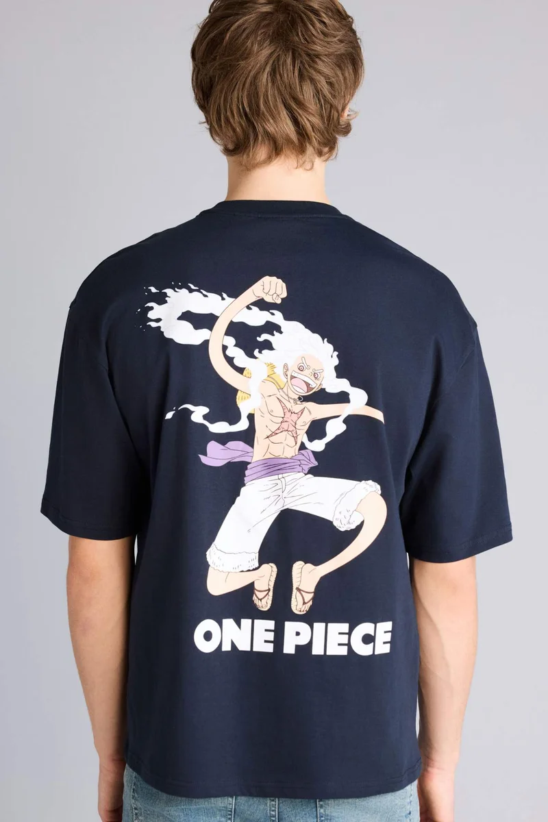 ديفاكتو Boxy Fit One Piece Print T-Shirt