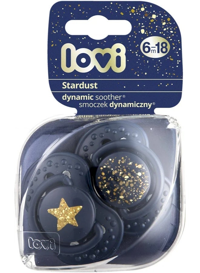 LOVI Stardust Silicone Dynamic Soother 6-18m Blue x2 - Image 3