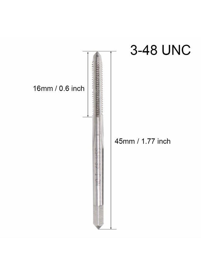 uxcell Machine Tap 3-48 UNC Thread Pitch 2A 3 Flutes High Speed Steel - Image 2
