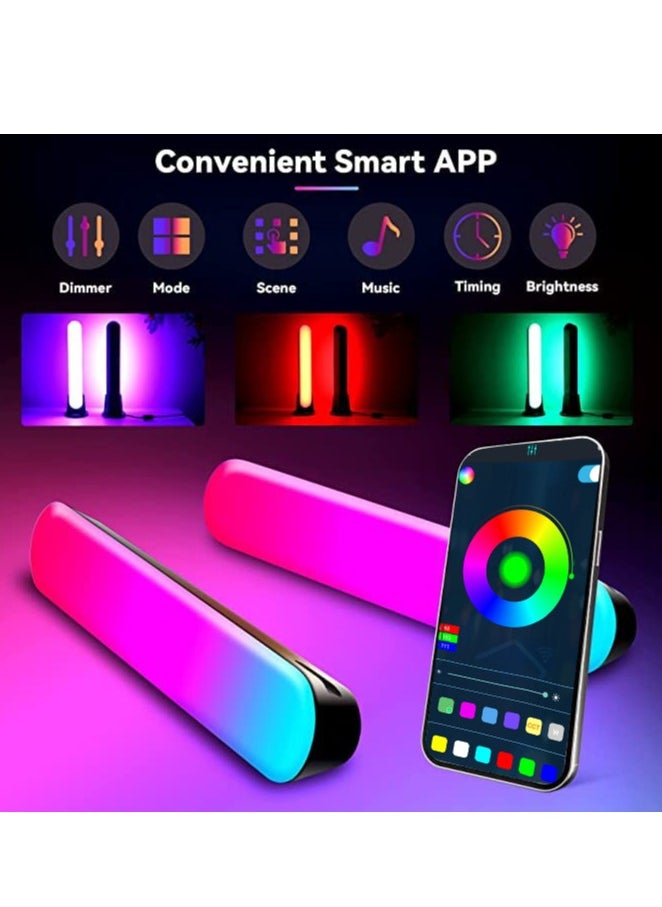 ARNOTEC - 2pcs LED Night Light RGB Ambient Lights with Remote Control For Gaming TV Room Bedroom Decoration Bar Music Rhythm Symphony Lamp - Image 1