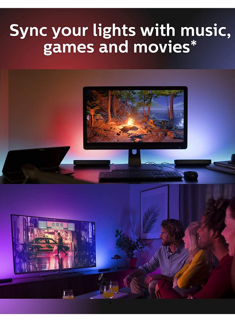 ARNOTEC 2pcs LED Night Light RGB Ambient Lights with Remote Control For Gaming TV Room Bedroom Decoration Bar Music Rhythm Symphony Lamp  - Image 4