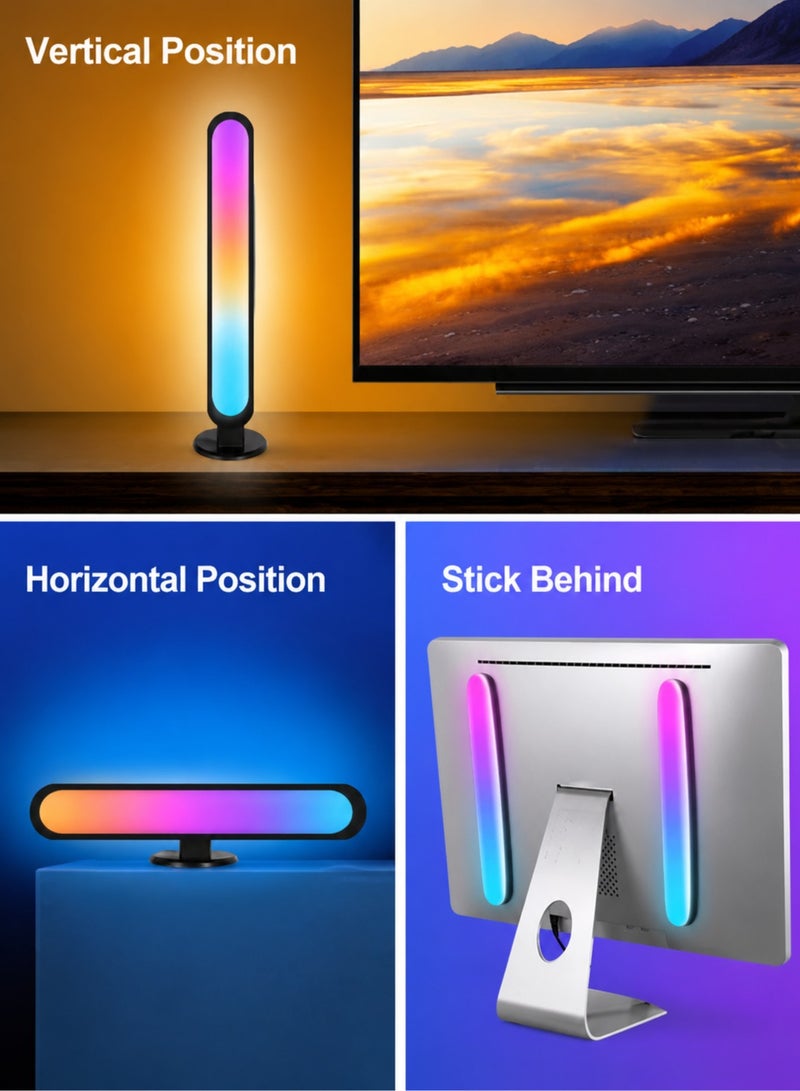 ARNOTEC Smart RGB WiFi Ambient Light Bars 2-Pack, App & Voice Control (Alexa & Google), Music Sync LED Desk Lamp Set of 2, Gaming Monitor Backlight, DIY Color Modes, RGBICWW Smart Ambient Lighting for Desk, Bedroom & Gaming Setup - Image 3
