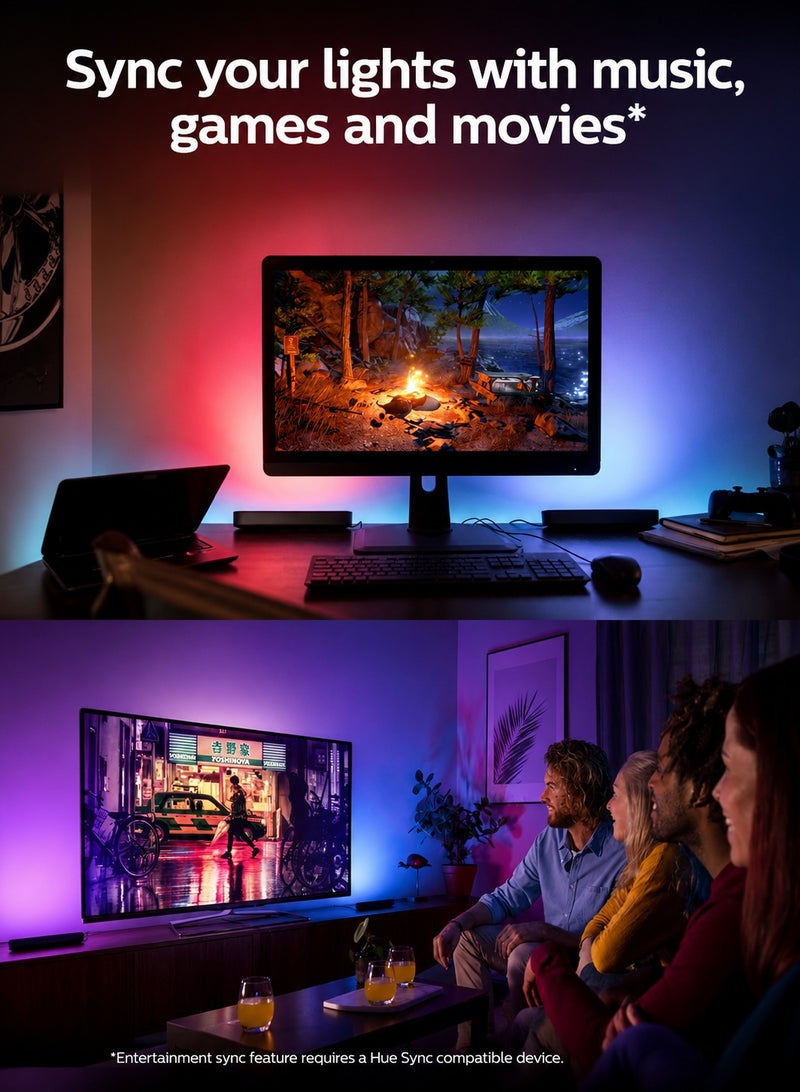 ARNOTEC Smart RGB WiFi Ambient Light Bars 2-Pack, App & Voice Control (Alexa & Google), Music Sync LED Desk Lamp Set of 2, Gaming Monitor Backlight, DIY Color Modes, RGBICWW Smart Ambient Lighting for Desk, Bedroom & Gaming Setup - Image 5