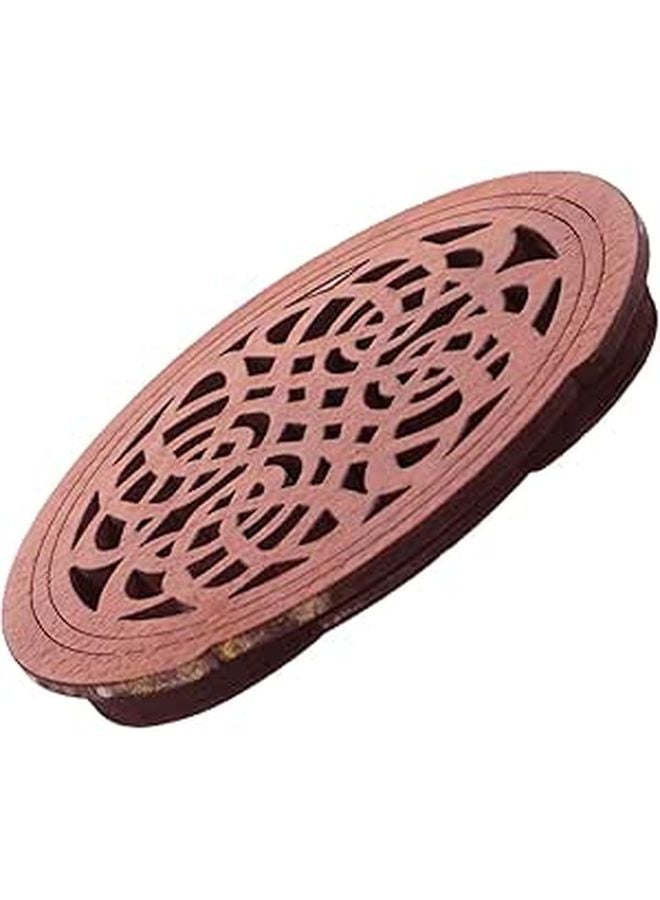 Wooden Guitar Soundhole Cover Carved Design Reduces Feedback Noise Acoustic Folk Guitar Durable - Image 1