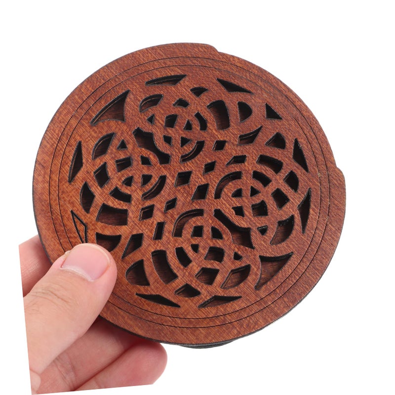 Wooden Guitar Soundhole Cover Carved Design Reduces Feedback Noise Acoustic Folk Guitar Durable - Image 4