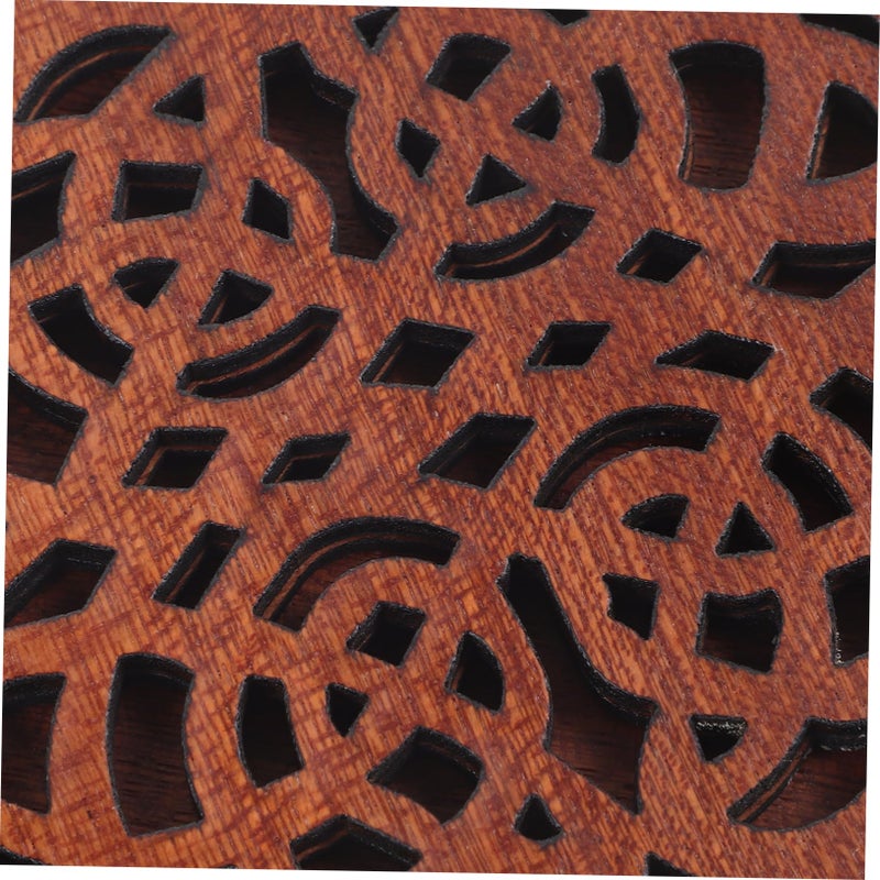 Wooden Guitar Soundhole Cover Carved Design Reduces Feedback Noise Acoustic Folk Guitar Durable - Image 3