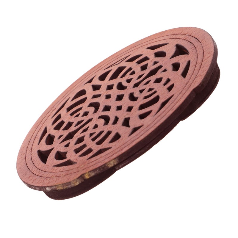 Wooden Guitar Soundhole Cover Carved Design Reduces Feedback Noise Acoustic Folk Guitar Durable - Image 2