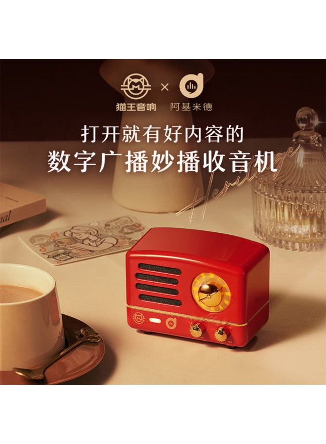 Wifi Wireless Portable Bluetooth Retro Mini Home Metal Subwoofer Exquisite Small Speaker - Image 3