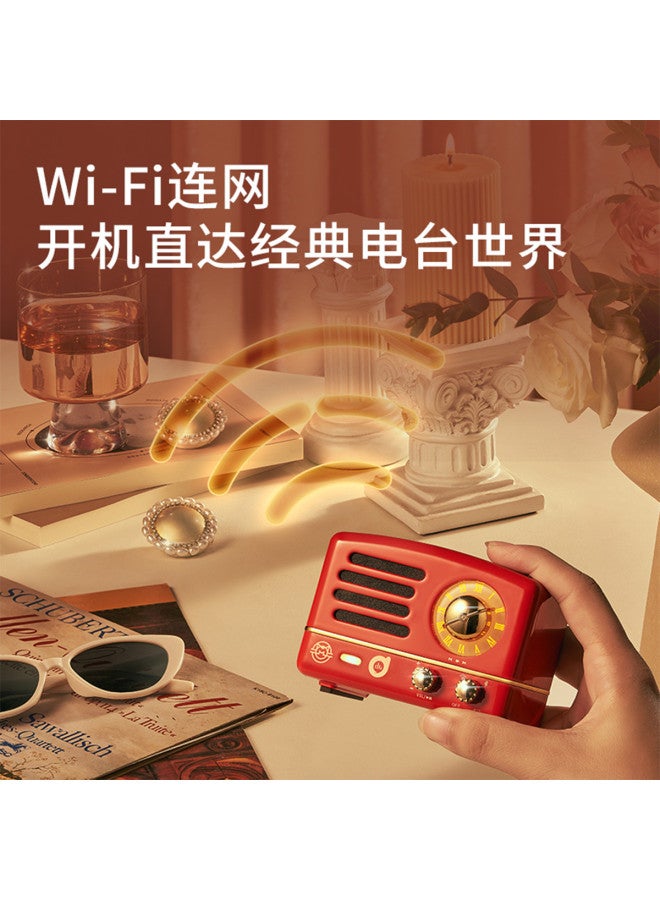 Wifi Wireless Portable Bluetooth Retro Mini Home Metal Subwoofer Exquisite Small Speaker - Image 5