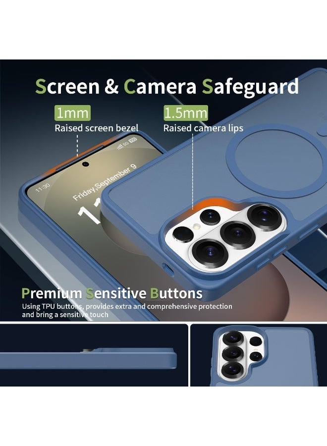 ‌زيكسينغ غلاف هاتف Samsung S26 Ultra (أزرق)، مغناطيسي مع حماية عسكرية المستوى، لمسة ناعمة، حماية للشاشة والكاميرا - Image 5