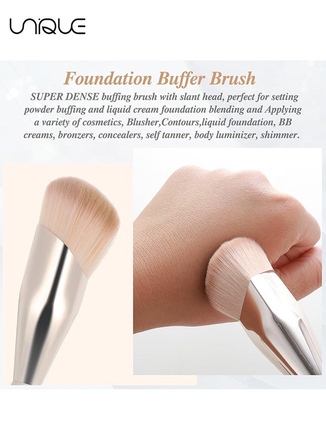يونيك 2 قطعة فرشاة خافي العيوب ، فرش خافي العيوب بزاوية لمنطقة تحت العين ، فرشاة أحمر الخدود الدقيقة للوجه ، خافي الأساس للهالات السوداء ، فرشاة محيط الأنف - Image 5