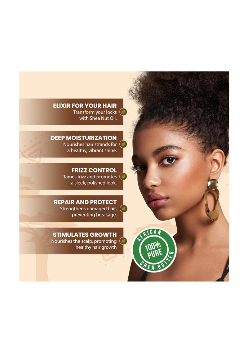 Plant Guru - African Shea Nut Butter Oil 16 fl. oz. 100% Pure Natural Skin, Face, Hair Growth And Moisturizer. DIY Body Butters, Lotions, Creams, Lip Balm And Soap Making. - Image 1