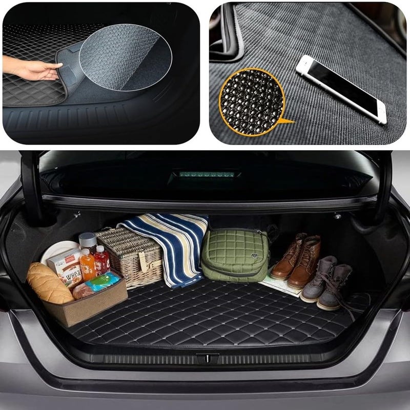 FIRE AXE FIREAXE 7D Layer Heat/Water Proof PU Leatherite Car Trunk/Boot/Dicky Mat for | Full Dicky Coverage | Anti Skid | Anti-Slip (Kia Sonet) - Image 1