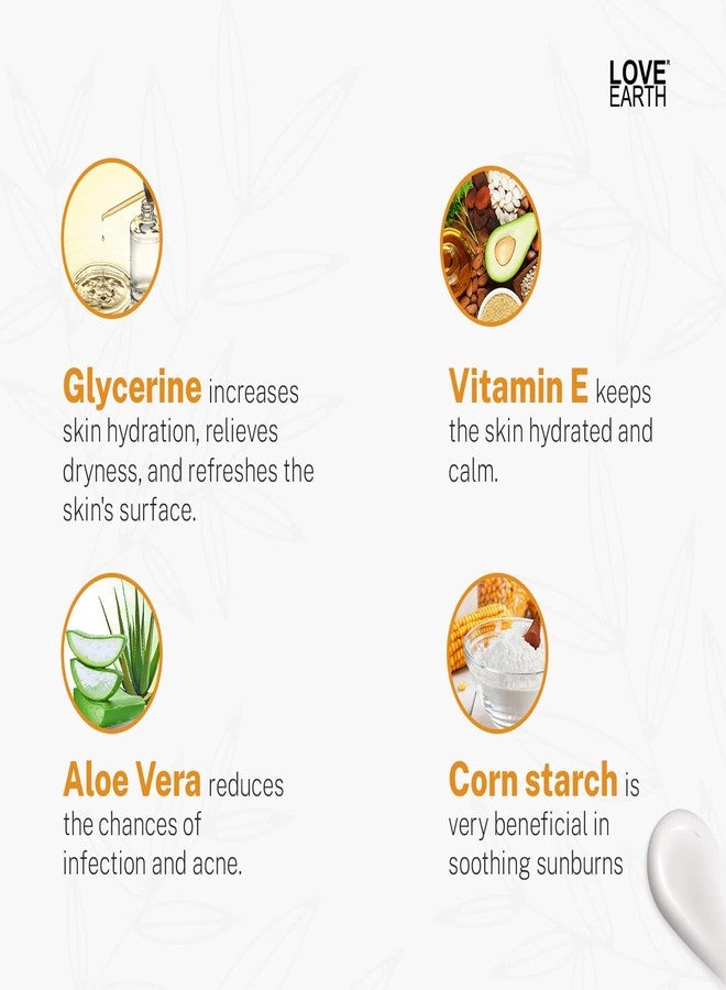 Love Earth Vitamin C Sunscreen SPF-50 For Sun's UVA, UVB Ray Protection With Vitamin C & Essential Oils For All Skin Types 50ml - Image 3