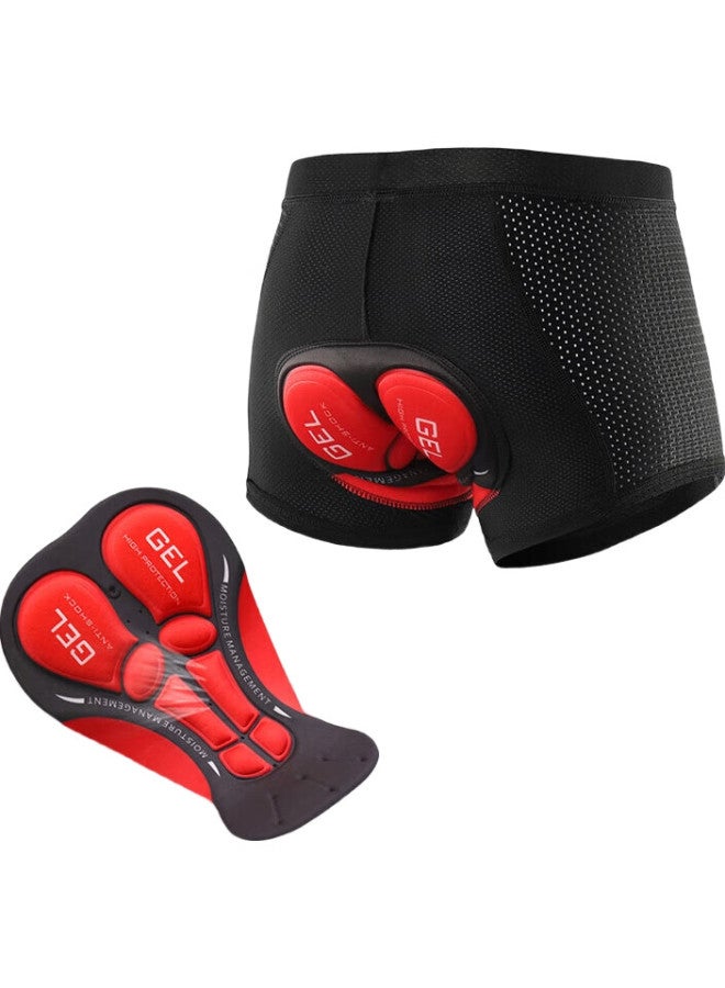 CAVALRY Cycling Underwear, Bicycle Shorts For Men And Women, Silicone Padded, Mountain Bike And Road Bike Shorts, Seat Cushion, Black And Red, Xxxl - Image 3