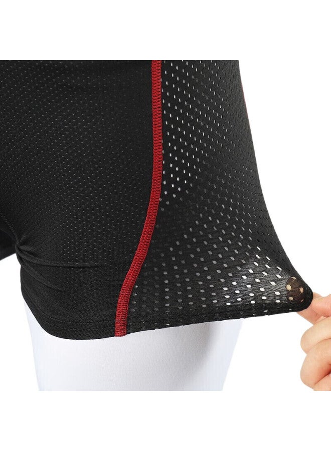 CAVALRY Cycling Underwear, Bicycle Shorts For Men And Women, Silicone Padded, Mountain Bike And Road Bike Shorts, Seat Cushion, Black And Red, Xxxl - Image 1
