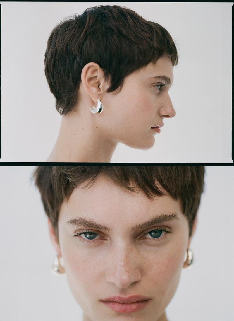 MANGO Volume Hoop Earrings  - Image 3