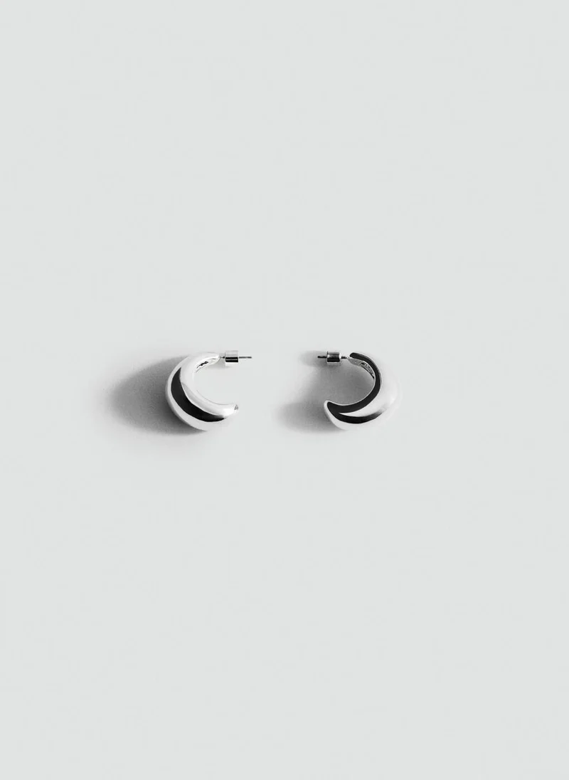 MANGO Volume Hoop Earrings