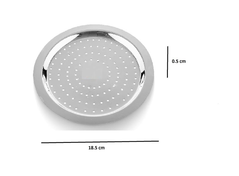 Damurhu Stainless Steel Hole Lid s | | Lid Covers for Utensils | Milk Cover Plate| Steel Jali Plate | Essential Set for Kitchen | (Dia ; Height - 0.5 cm,Lenth -18.5 cm,Width -14 cm) Size -10,11,12 Set Of 3 - Image 3