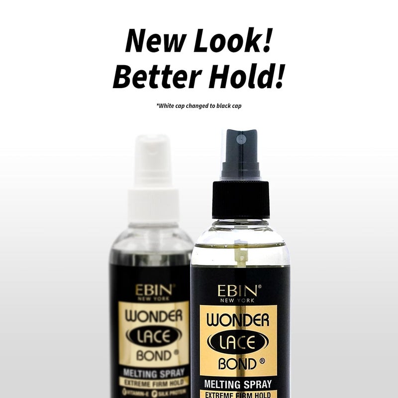 EBIN NEW YORK Wonder Bond Melting Spray 8oz/ 250ml - Extreme Firm Hold (Supreme) | No Reside, Long Lasting Formula with Protecting Edges, Gives Undetectable and Natural Look - Image 4