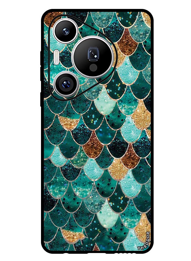 Theodor Protective Case Anti Scratch Shock Proof Bumper Cover For Huawei Pura 70 Pro Plus Fish Gills Pattern - Image 1