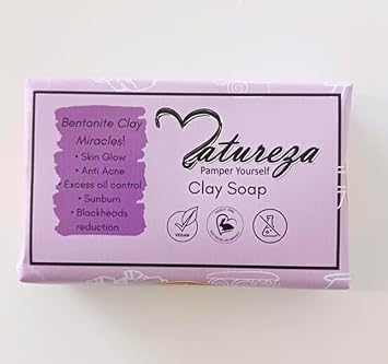 Natureza Organic Multani Mitti soap Bentonite Clay soap Fullers Earth Soap for Blackheads Oily Skin 90g - Image 2