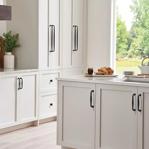 TUNNY 10 Pack Cabinet Handles-5"/128mm Screw Spacing Matte Black Furniture Hardware Handles for Kitchen Cabinets Bedroom Dresser Wardrobe Cabinet Pulls - Image 5