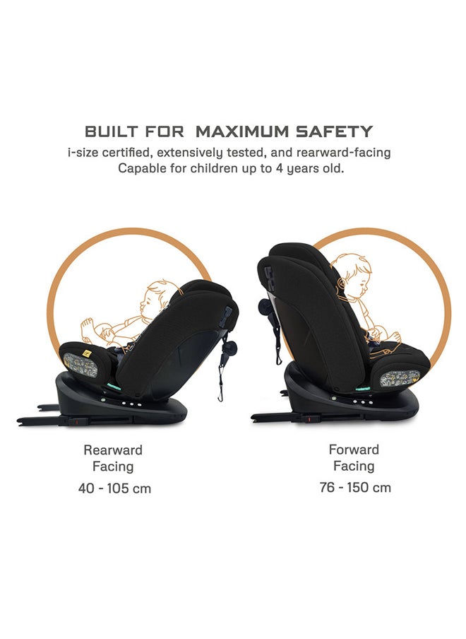 neobreez I-Vilo Swivel 360° Rotatable Convertible Baby Infant Toddler Car Seat, I-Size Ecer129, Isofix, Recline & Adjustable, Side Impact Protection, Memory Foam 0-12Yrs (40-150Cm/0-36Kg), Group 0+/1/2/4  - Image 3