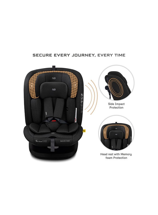 neobreez I-VILO 360° Rotatable ISOFIX All-in-1 Convertible Baby Toddler Kids Child Car Seat, I-Size ECER129,  Recline&Adjustable, Side Impact Protection, Memory Foam 0-12Yrs, 0-36Kg, Group 0+/1/2/3, 5 Point Harness - Image 3