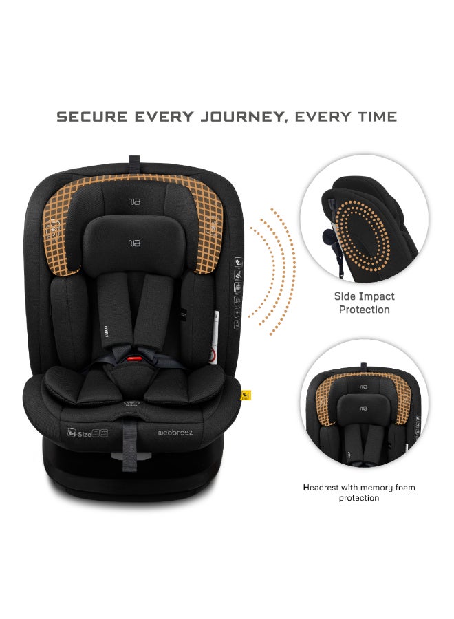 neobreez I-VILO 360° Rotatable ISOFIX All-in-1 Convertible Baby Toddler Kids Child Car Seat, I-Size ECER129,  Recline&Adjustable, Side Impact Protection, Memory Foam 0-12Yrs, 0-36Kg, Group 0+/1/2/3, 5 Point Harness - Image 3