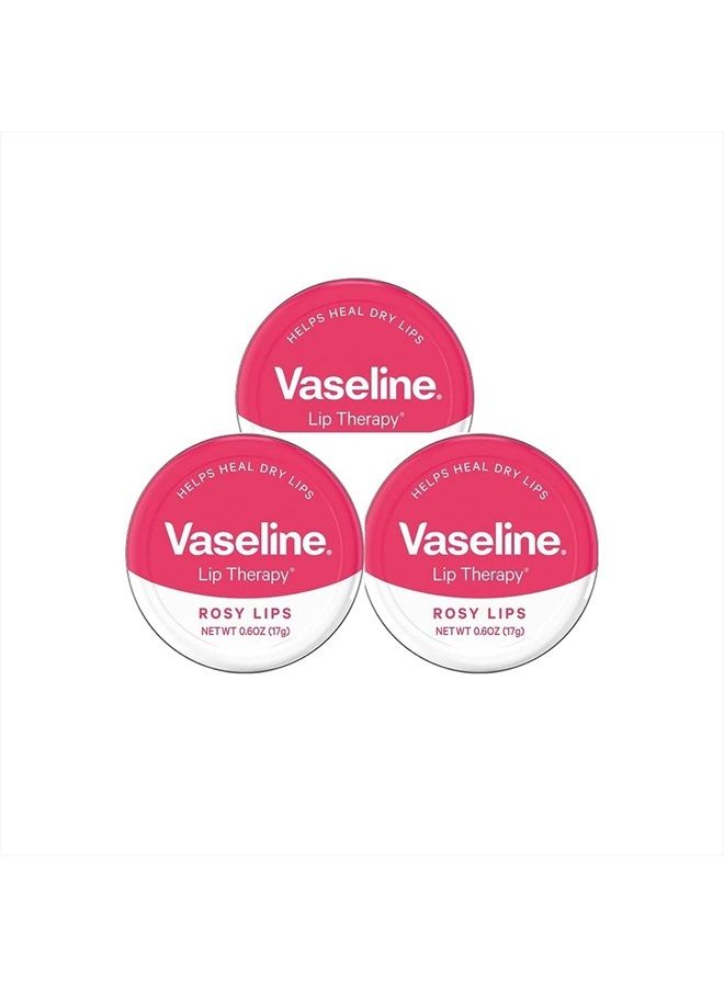 Vaseline بلسم الشفاه من ليب ثيرابي، شفاه وردية، 0.6 أونصة (عبوة من 3 قطع) - Image 3