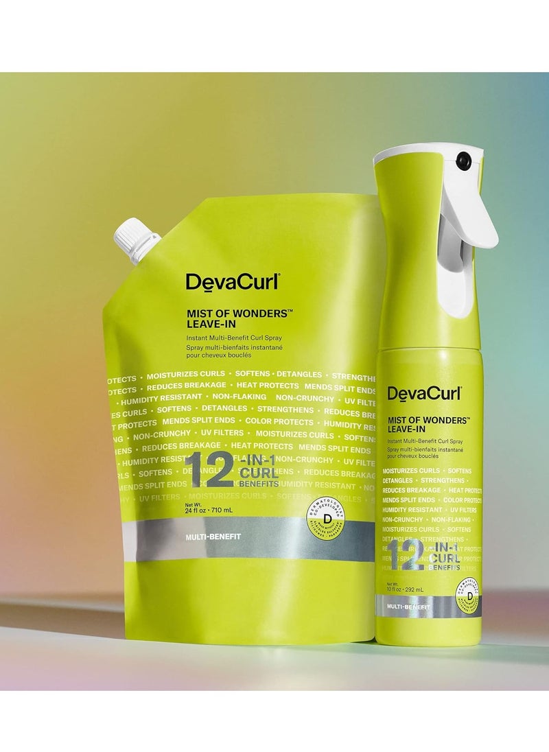 DevaCurl - DevaCurl Mist of Wonders Leave-In Multi-Benefit Curl Spray with Nutri-Curl Complex | Continuous Mist Spray | 12-in-1 Curl Benefits - Image 1