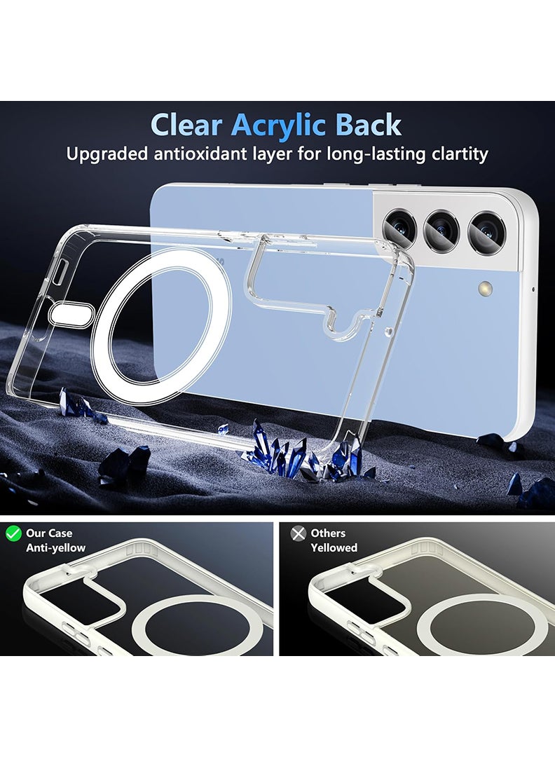 رفع القضية حافظة MagSafe شفافة ممتازة لهاتف S22 Plus [متوافقة مع MagSafe] حافظة هاتف شفافة نحيفة مضادة للاصفرار غطاء مغناطيسي واقي لهاتف S22 Plus 6.7 بوصة 2022 - Image 5